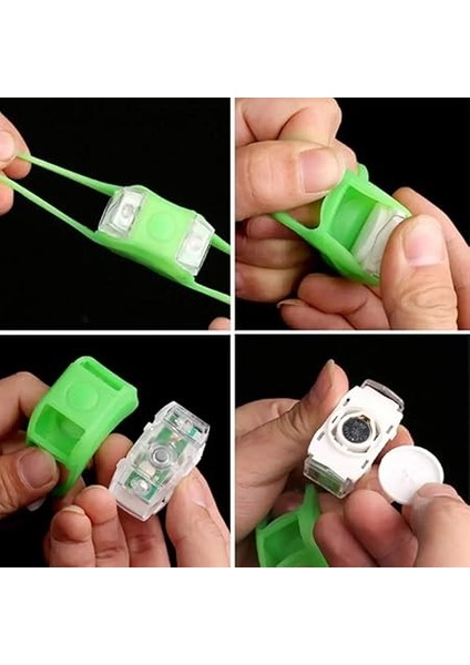 Yeşil Renkli Bisiklet Lambası Iki Adet Ledli Küçük Lamba Suya Dayanıklı Lamba fırsatları