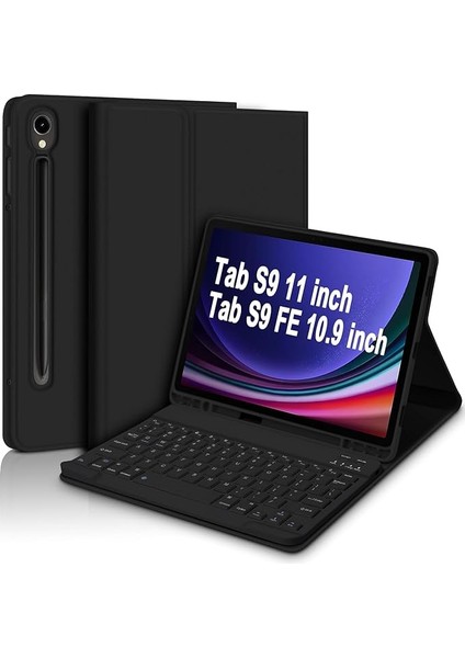 Galaxy Tab S10 LITE/S9/S10 Fe/s9 Fe 10.9/11 Inç Case Uyumlu Keybord Bluetooth Türkçe Q Klavyeli Kılıfı (Siyah)