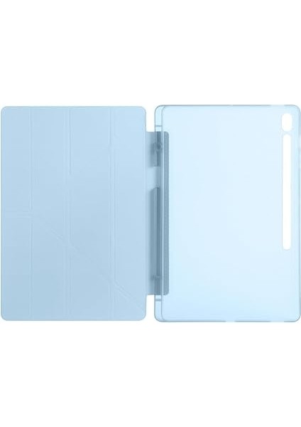 Samsung Galaxy Tab S10 Fe Plus ile Uyumlu Kılıf Kalem Bölmeli Tri Folding Katlanabilir Standlı Pu Deri Yumuşak Silikon, Tablet Kapak [akıllı Kapak, Uyku Modlu] - Mavi fiyatları