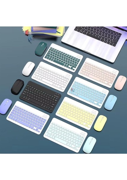 Galaxy Tab S10 Ultra 14.6 '' Ile Uyumlu Bluetooth Özellikli Klavye Mouse Set Siyah fırsatları