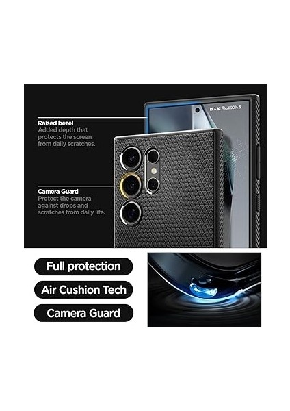 Galaxy S24 Ultra ile Uyumlu Kılıf Liquid Air Matte Black - ACS07287 indirimleri