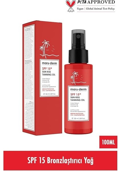 Spf 15+ Bronzlaştırıcı Güneş Yağı 100 ml fiyatları
