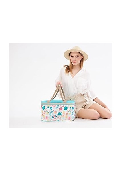 22 Litre Mavi Piknik/kamp Çantası Sepeti. Termal Termos Çanta (Sıcak-Soğuk Koruma Sağlar) Mavi indirimleri