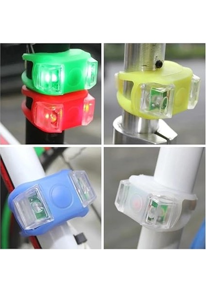 Yeşil Renkli Bisiklet Lambası Iki Adet Ledli Küçük Lamba Suya Dayanıklı Lamba indirimleri