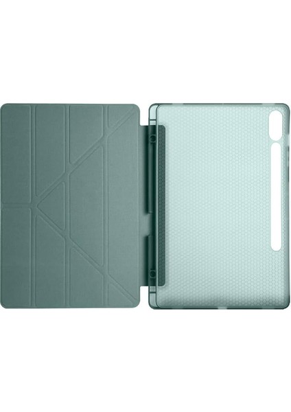 Galaxy Tab S9 Plus X810 / S9 Fe Plus X610 12.4 Inç Uyumlu Akıllı Tablet Kılıfı – Katlanabilir Kapaklı, Kalemlikli, Stand Fonksiyonlu, Smart Cover Otomatik Uyandırma (Koyu Yeşil) fırsatları