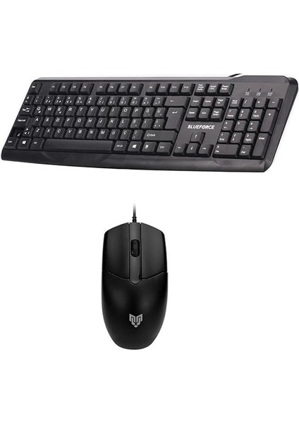 Km-03 USB Kablolu Klavye Mouse Set Türkçe Q Siyah modelleri