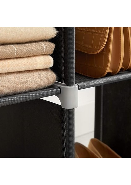 6'lı Küp Kitaplık, Dıy, Oturma Odası Için Organizatör, Siyah LSN63H indirimleri