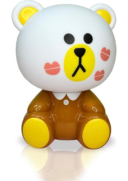 Gece Lambası Çocuklar Için Renkli Eğlenceli Karakter Aydınlatma Çocuk Odası Yatak Odası Kitap Okuma Işığı Dekoratif Lambatavşan Ayıcık (N10) fiyatları