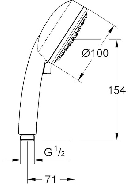 Vitalio Comfort 100 Quickfix El Duşu | 3 Akışlı | Su Tasarruflu | Kireç Önleyici Sistem | Duş Başlığı | Krom | 26092000 fırsatları