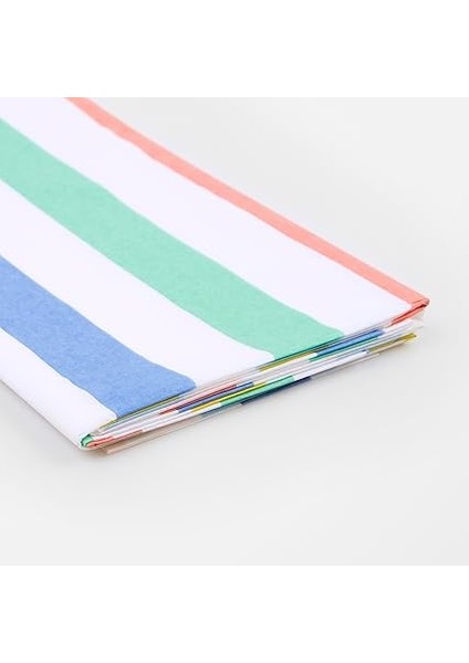 Meri - Multi Stripe Tablecloth - Multi Renkli Çizgili Kağıt Masa Örtüsü modelleri