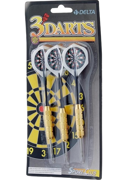 Dart Oku (3’lü Set) - Çelik Uç + Pirinç Gövde + Renkli Kanat - Dart Oku Seti, 22 gr modelleri