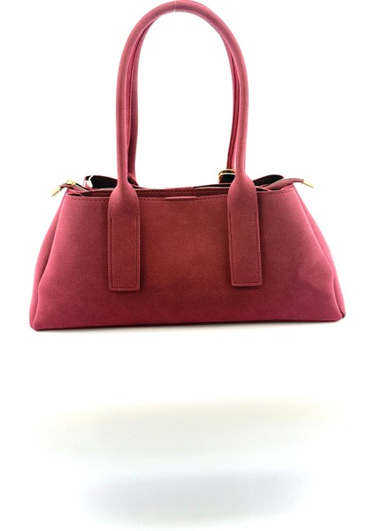 Kadın Kiraz Charm Detaylı Süet El ve Omuz Çantası fırsatları