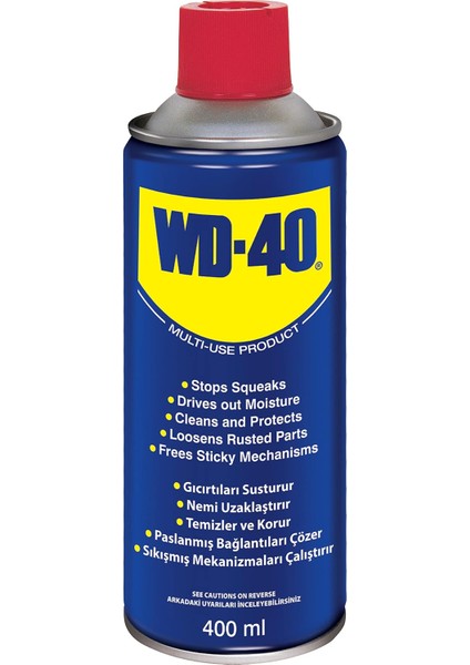 Çok Amaçlı Sıvı, Binlerce Uygulama Için Yağ Çözücü, Pas Sökücü, Makine ve Elektrikli Cihazlar Için Temizleyici ve Koruyucu, 1X400ML