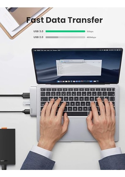Macbook Için Type-C USB HDMI Thunderbolt 3.0 Dönüştürücü Hub fırsatları