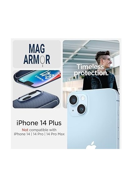 iPhone 14 Plus ile Uyumlu Kılıf Mag Armor Magfit Magsafe Özellikli Navy Blue - ACS04919 fiyatları