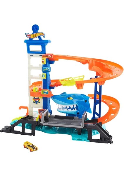 Wheelsköpek Balığından Kaçış™ Oyun Seti Hot Wheels™ City Köpek Balığından Kaçış Oyun Seti, 4 Yaş ve Üzeri Çocuklar Için Oyuncak HDP06