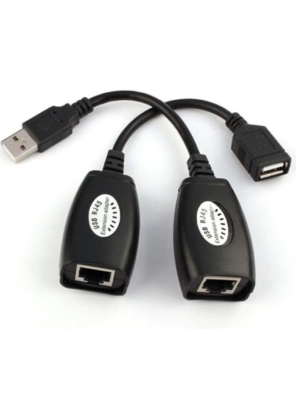 RJ45 USB Ek Uzatıcı CAT5E 6 Kablosu Ekleme Extension