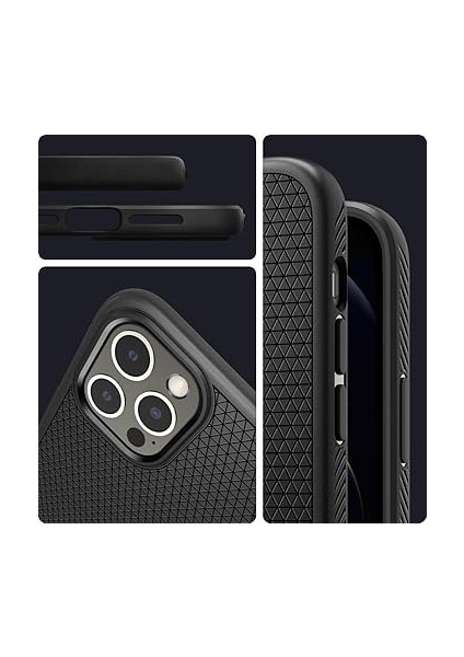 iPhone 12 Pro Max ile Uyumlu Kılıf Liquid Air Matte Black - ACS01617 modelleri