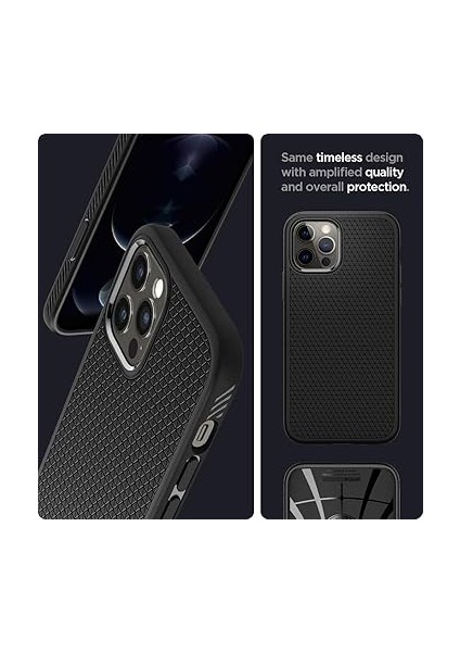 iPhone 12 Pro Max ile Uyumlu Kılıf Liquid Air Matte Black - ACS01617 fırsatları