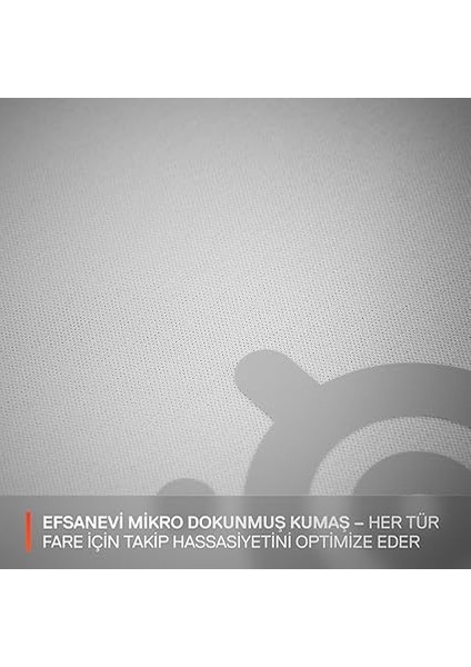 Qck Fare Altlığı (Orta) – Beyaz – Alt Tarafta Kaymaz Kauçuk Kaplama – En Iyi Izleme – Oyun Sensörleri Için Optimize Edilmiştir – 320 mm x 270 mm – Fps, Mobas, Rts, Mmo modelleri