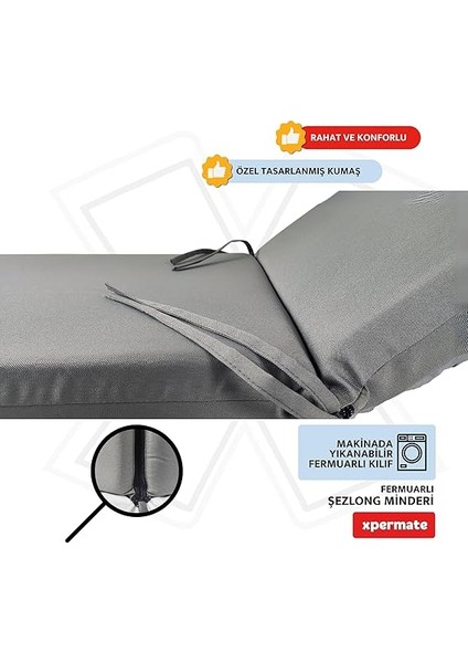 Fermuarlı Şezlong Minderi Su Geçirmez Kumaş Katlanır Şezlong Minder Katlanabilir Plaj Minder 60X180 fırsatları
