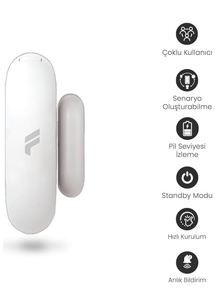 Akıllı Kablosuz Kapı Pencere Sensörü ve Iç Ortam Nem-Isı Ölçer-Siren, Wifi, Uzaktan Takip, 2 Yıl Garantili, Tuya Destekli fiyatları