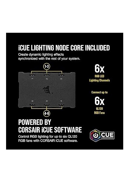 Ql Serisi, Icue QL120 Rgb, 120MM, Pwm, Lighting Node Core Rgb Kontrolcü Dahil, Rgb Fan, 3'lü Paket (CO-9050098-WW) indirimleri