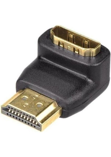 Hdmı L Dirsek 90 Derece Çevirici Dönüştürücü Uzatma Adaptörü