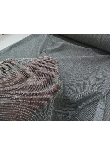 Modern Panama Keten Tül Perde - Koyu Yeşil - Pileli Dikim 1x2,5 Pile - KTN11 indirimleri