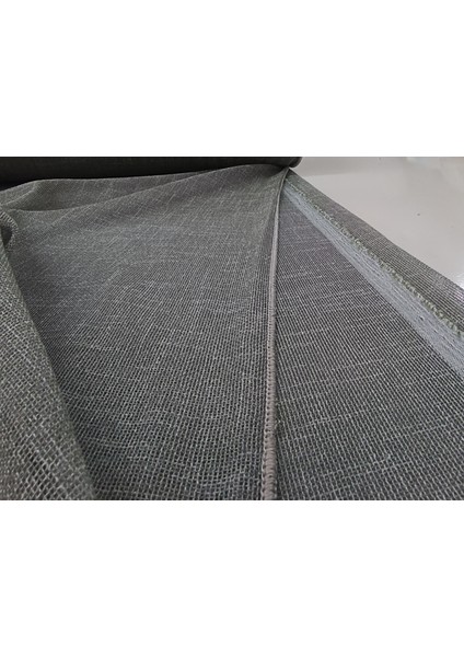 Modern Panama Keten Tül Perde - Koyu Yeşil - Pileli Dikim 1x2,5 Pile - KTN11