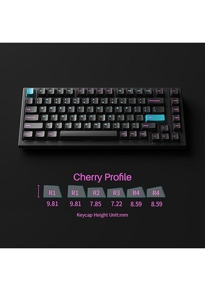 %75 MG75W Midnight Kablosuz Mekanik Klavye, 82 Tuşlu Sıcak Değiştirilebilir Oyun Klavyesi, Mac/win Için (Akko V3 Pro Kremsi Sarı) indirimleri