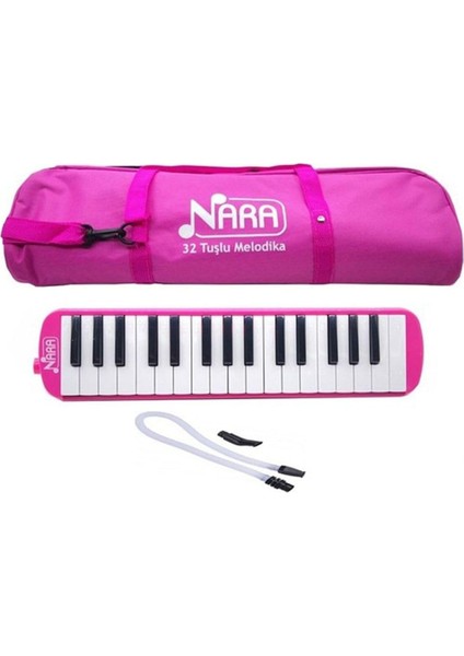 32 Tuşlu Çantalı Melodika Pembe