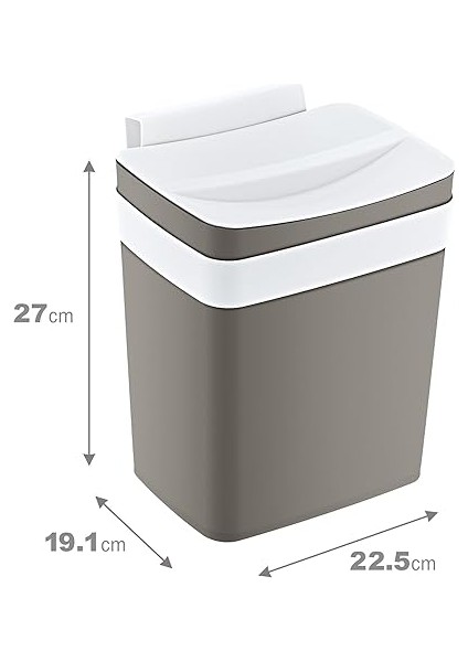 Soft Askılı Çöp Kutusu Terra 8,5 Lt - Bej, Çok Amaçlı Askılı Çöp Kutusu, Dolap Kapağı Askılı, Mutfak ve Banyo Için fiyatları