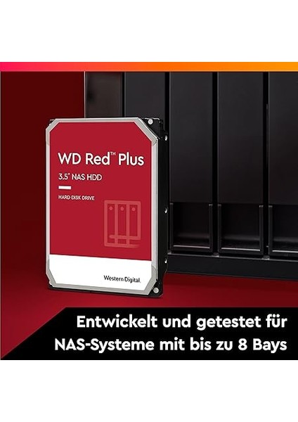 Digital 6tb Wd Kırmızı Artı Nas Dahili Sabit Disk HDD - 5400 Rpm, Sata 6 Gb/s, Cmr, 256 MB Önbellek, 3.5" -WD60EFPX modelleri