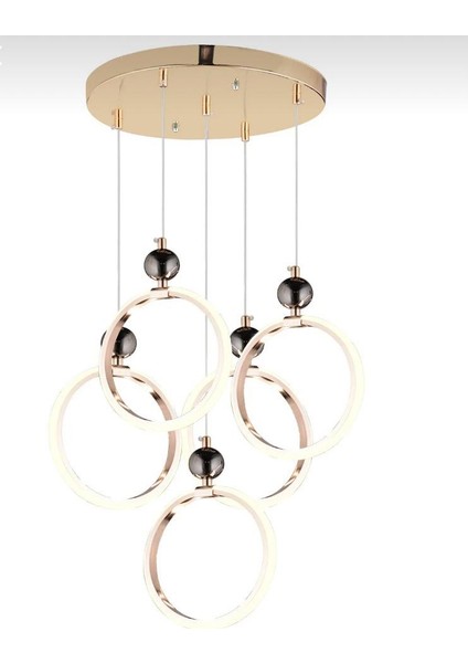 Ld 073 5 Model Gold 3 Renkli Salon ve Oturma Odası Için Ideal Alüminyum Avize, 35X70 fiyatları