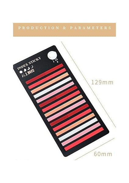 Post-It Sticky Notes Şeffaf Renkli Yapışkan Postit Not Kağıdı Etiketi Kısa Şeritler (Renk 2) fiyatları