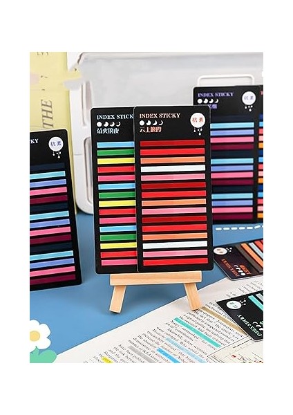 Post-It Sticky Notes Şeffaf Renkli Yapışkan Postit Not Kağıdı Etiketi Kısa Şeritler (Renk 2) modelleri