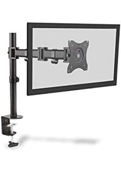 Monitör Tutucu - Masa Kelepçesi - 1 Monitör - 27 Inçe Kadar - 1x 8 Kg'a Kadar - Vesa 75X75, 100X100 - Siyah indirimleri