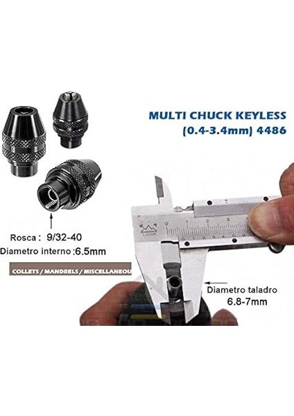 4486 Multipro Anahtarsız Mandren Metal 3 Çene Mandiren Keyless Mandrels Multi Chuck fiyatları