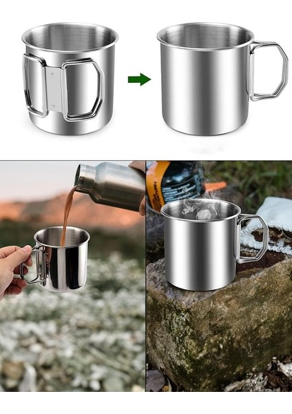 250 ml Katlanır Kulp Kahve Kamp Bardağı Fincanı MT163 indirimleri