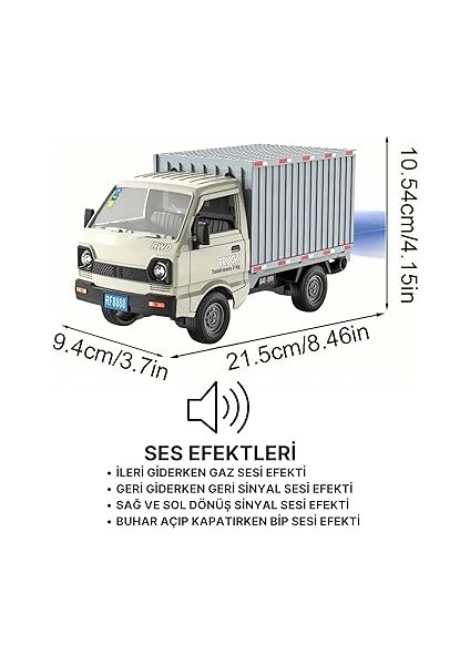 Kumandalı Rc Kamyonet,yük Taşıma Aracı,sesli,ışıklı,şarjlı,(Pil Hediyeli),2.4 Ghz Araç,uzaktan Kumandalı Kargo Arabası (Beyaz) modelleri