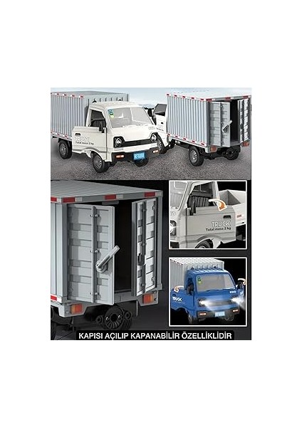 Kumandalı Rc Kamyonet,yük Taşıma Aracı,sesli,ışıklı,şarjlı,(Pil Hediyeli),2.4 Ghz Araç,uzaktan Kumandalı Kargo Arabası (Beyaz) indirimleri