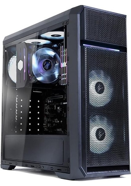 N5 Of Atx Mid Tower 3 Beyaz LED Fanlı Kasa 1 x Kulaklık, 1 x Mikrofon, 2 x USB 2.0, 1 x USB 3.0, Fan Kontrol, Renkli Akrilik Panel, PCI/AGP365MM, Siyah modelleri