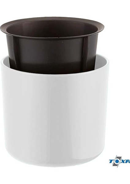 2 Adet Mimoza Saksı Küçük Boy Plastik Kaktüs Sukulent Saksısı (Beyaz, 0.2 Litre) modelleri