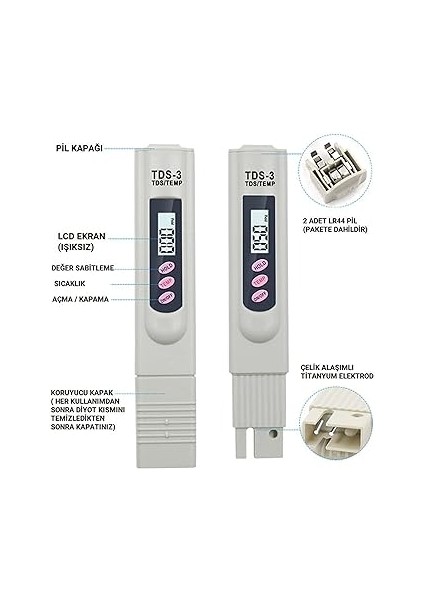 Metre Su Kalite Ölçüm Cihazı Dijital Su Kalite Ölçüm Cihazı fiyatları