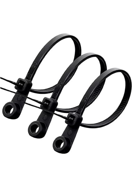 Delikli Kablo Bağı Plastik Kelepçe 100LÜ Paket Siyah 3.6X150MM modelleri