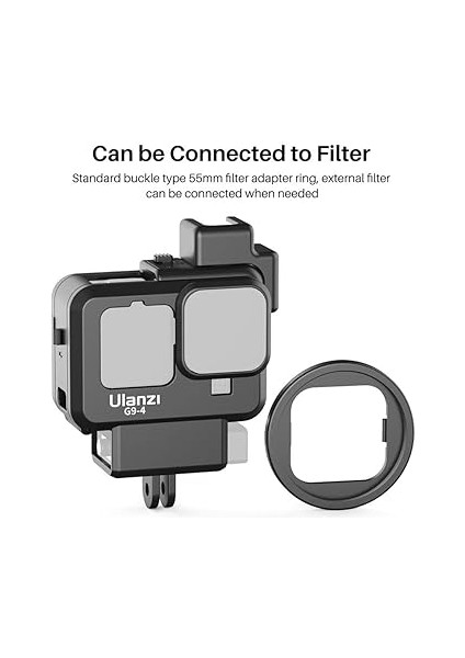 G9-4 Gopro Hero 9 Vlog Case Plastik Çerçeve indirimleri