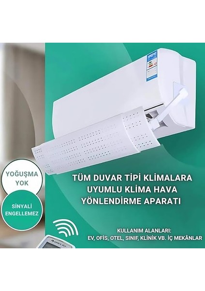 Tüm Duvar Tipi Klimalara Uyumlu Hava Yönlendirme Aparatı, Yön Ayarlı Delikli Klima Siperik fiyatları