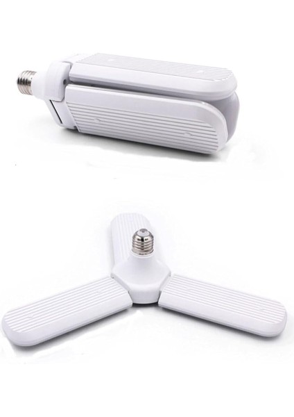 LED Ampul 3 Kollu Katlanabilir Cata 42W 6400K Beyaz Işık Yaprak LED Ampul