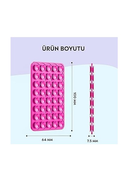 Telefon Arkasına Yapışan Silikon Vantuzlu Telefon Tutucu, Telefon Kılıfı Tutucu, Tüm Cep Telefonu Modellerine Uygun, Araç Telefon Tutucu, Ahtapot, Vakumlu Telefon Tutucu (Koyu Pembe) fırsatları